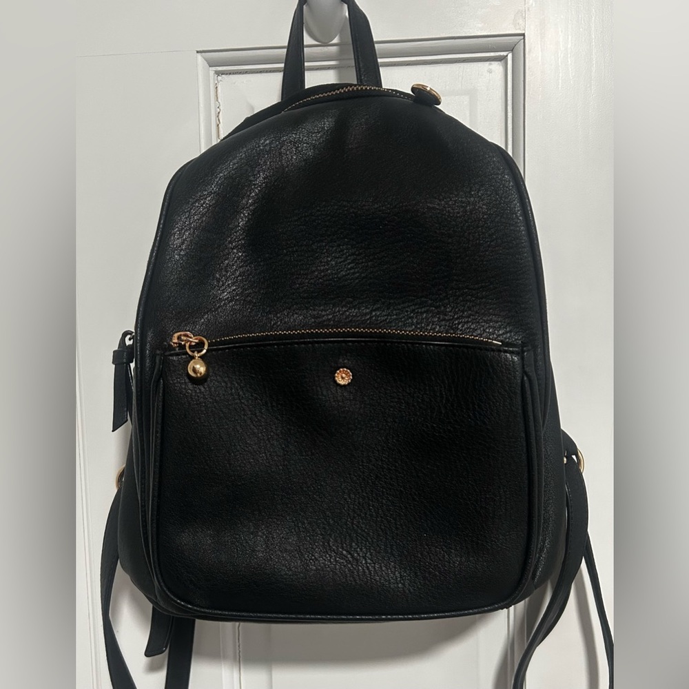 LC Lauren Conrad Mini Backpack- Black with Gold Accents